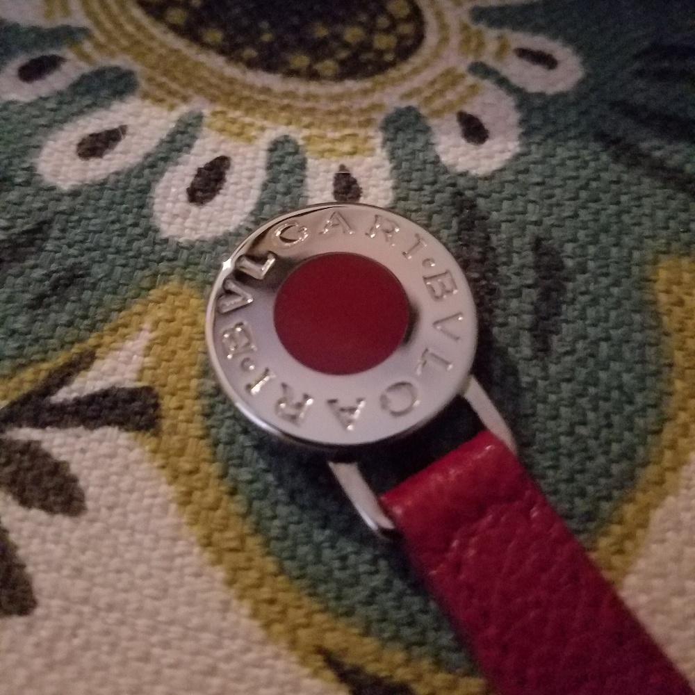 ❤NWOT AUTHENTIC BULGARI BVLGARI Key Ring Hot Red!